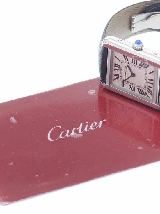 CARTIER Tank solo SM WSTA0030 Silver Dial Quartz Ladies Watch_956066 main image 6